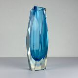 Blue Sommerso vase in Murano glass, 1970s
