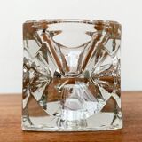 German glass cube ice candle holder by Peill & Putzler, 1970s.