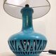 Mid-Century Blue Ceramic Table Lamp