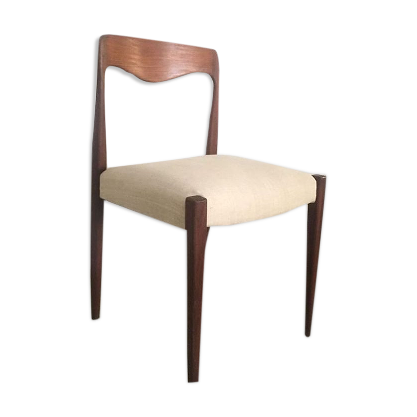 Chaise scandinave teck et lin