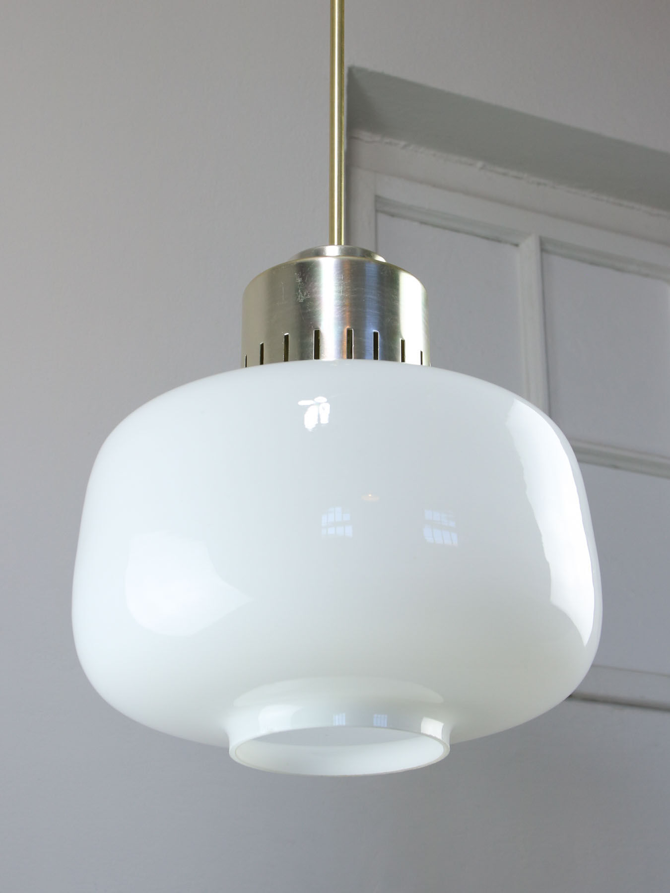 Mid-century opaline pendant lamp