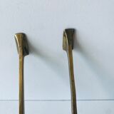 Pair of vintage brass hooks