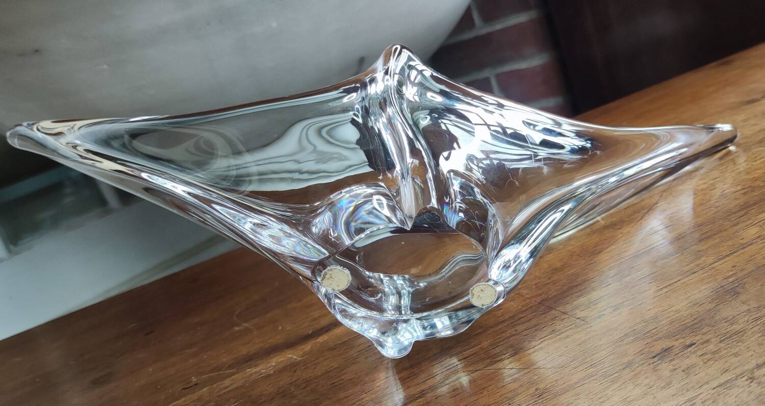 Antique Daum France Crystal Fruit Bowl