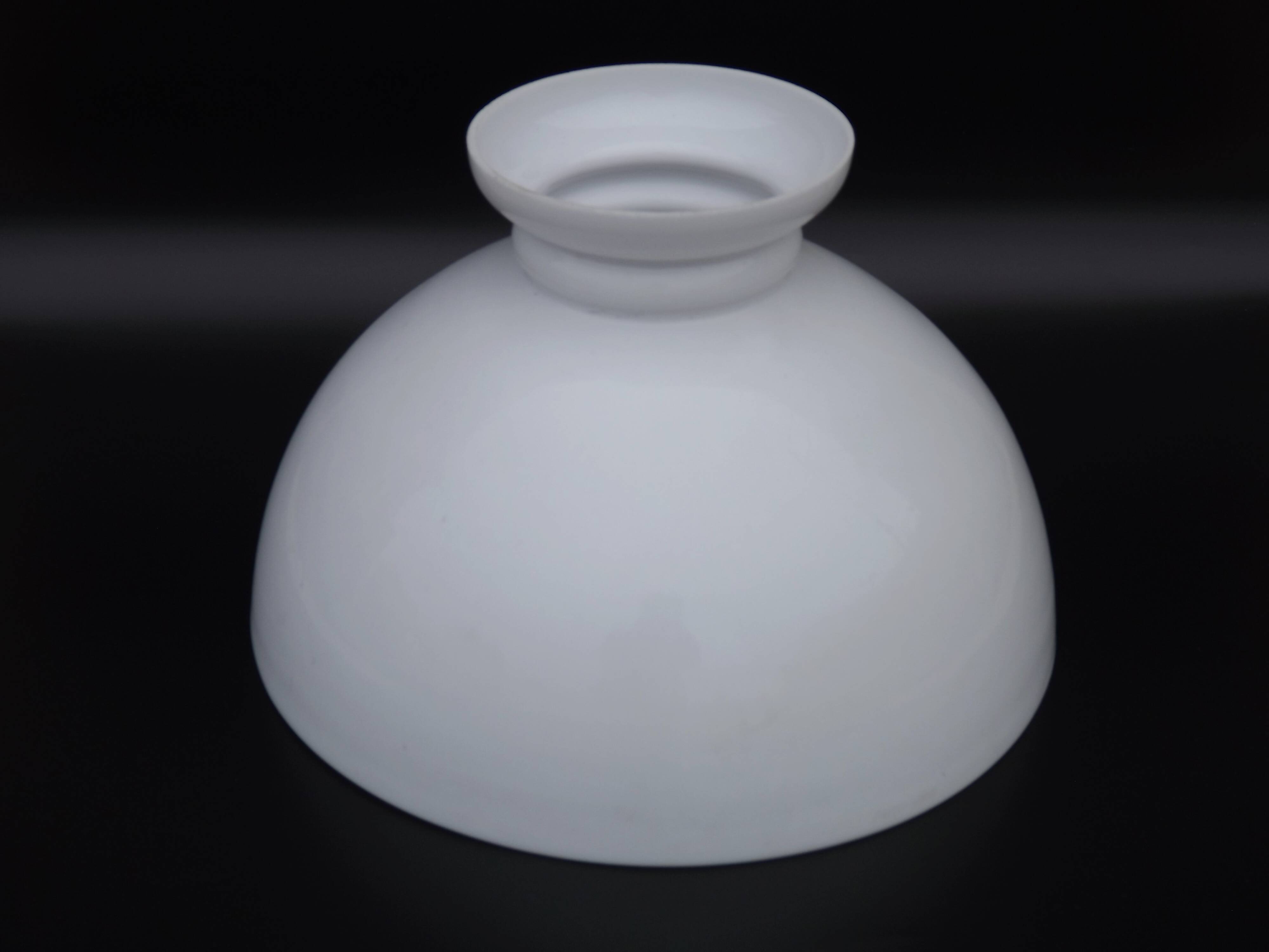 French Vintage White Opaque Glass Lantern Style Replacement Shade 0185