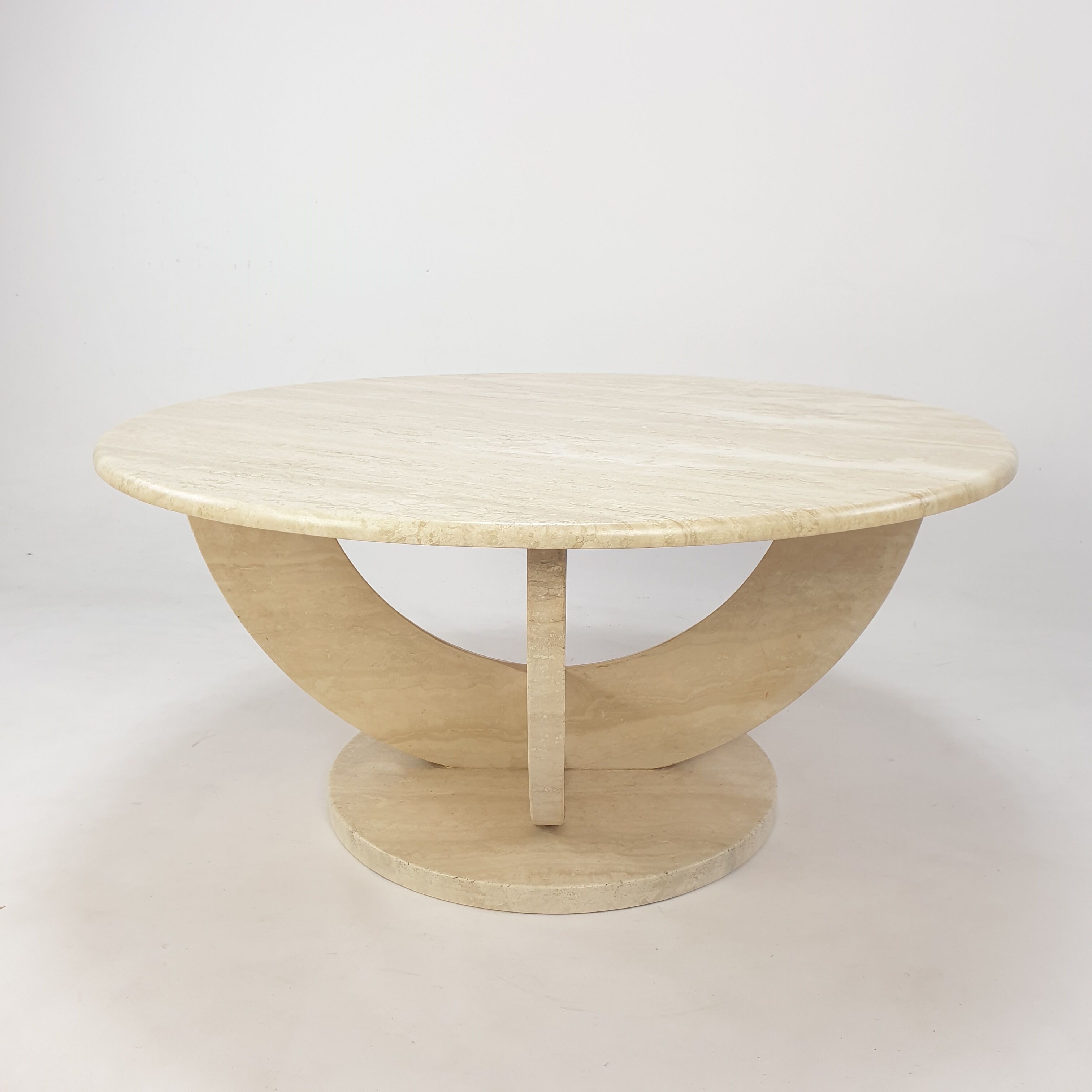 Italian travertine coffee table, 1970s