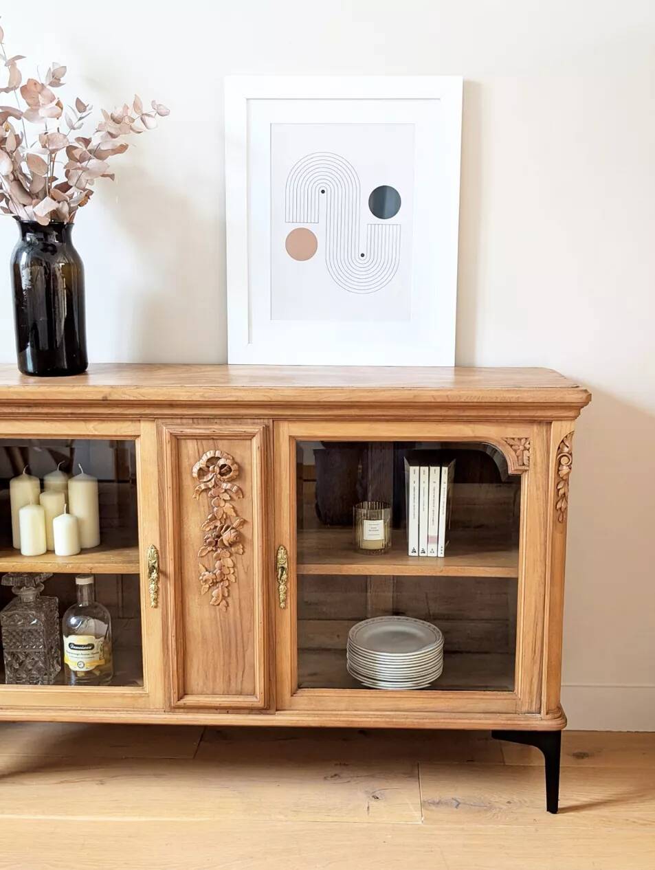 Antique solid wood sideboard, reimagined