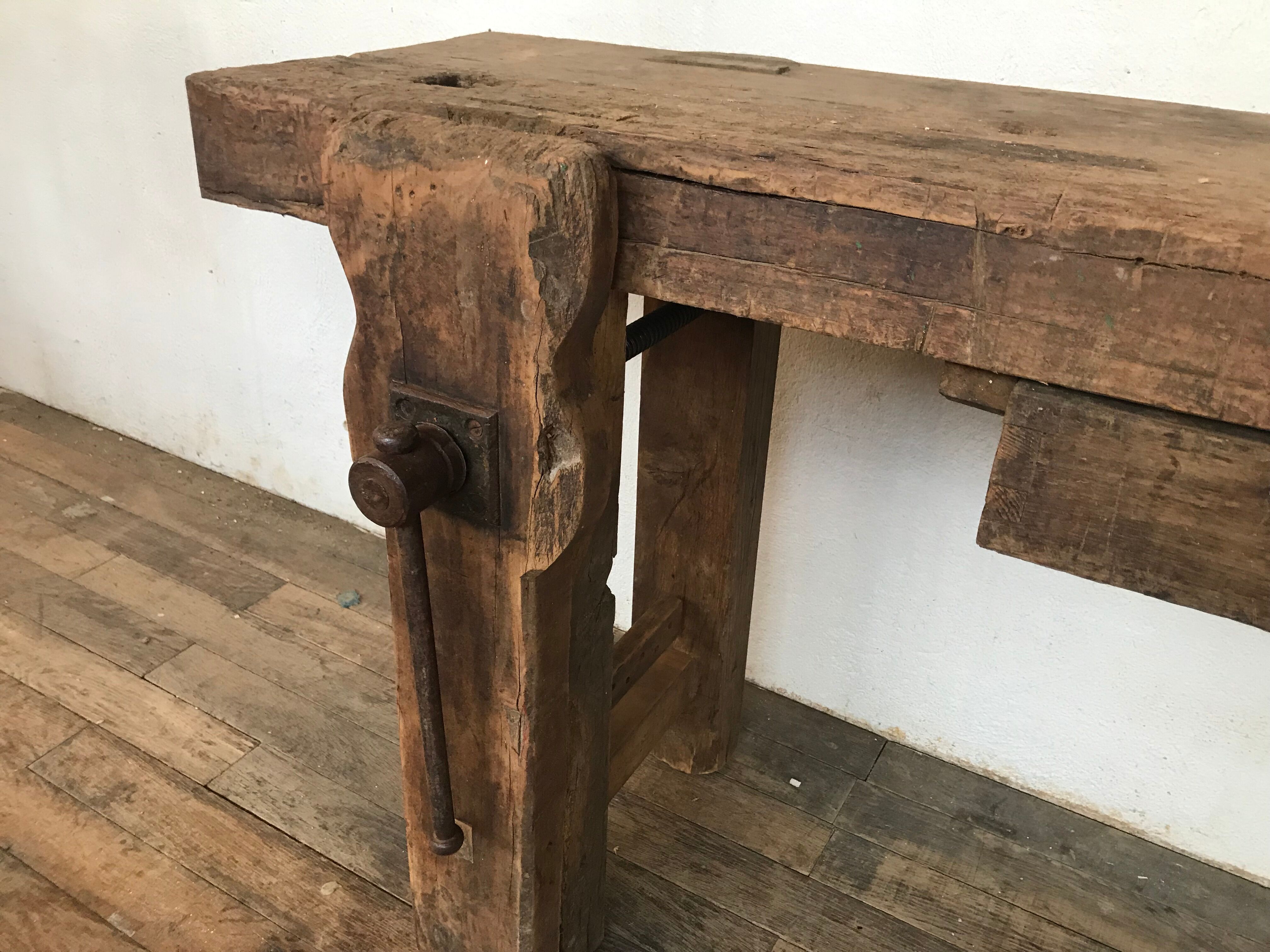 Former established raw wood vintage loft industrial original patina