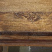 Baroque antique Nordic provincial oak table 1800s rustic farmhouse, rich patina