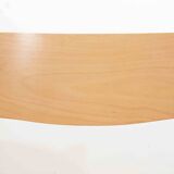 Stackable chair in curved wood from the 70s, beech stain