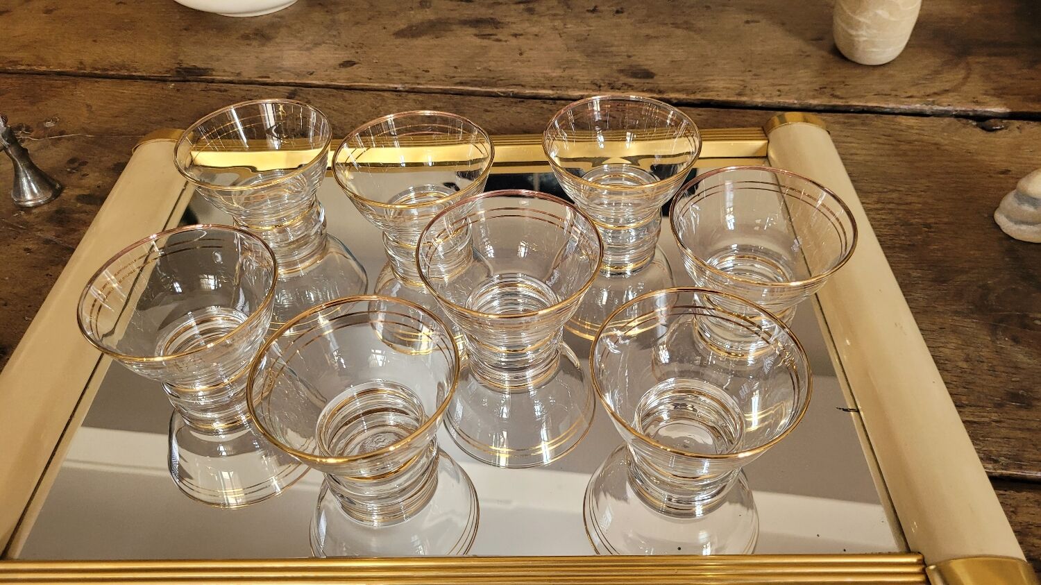 50's champagne glasses
