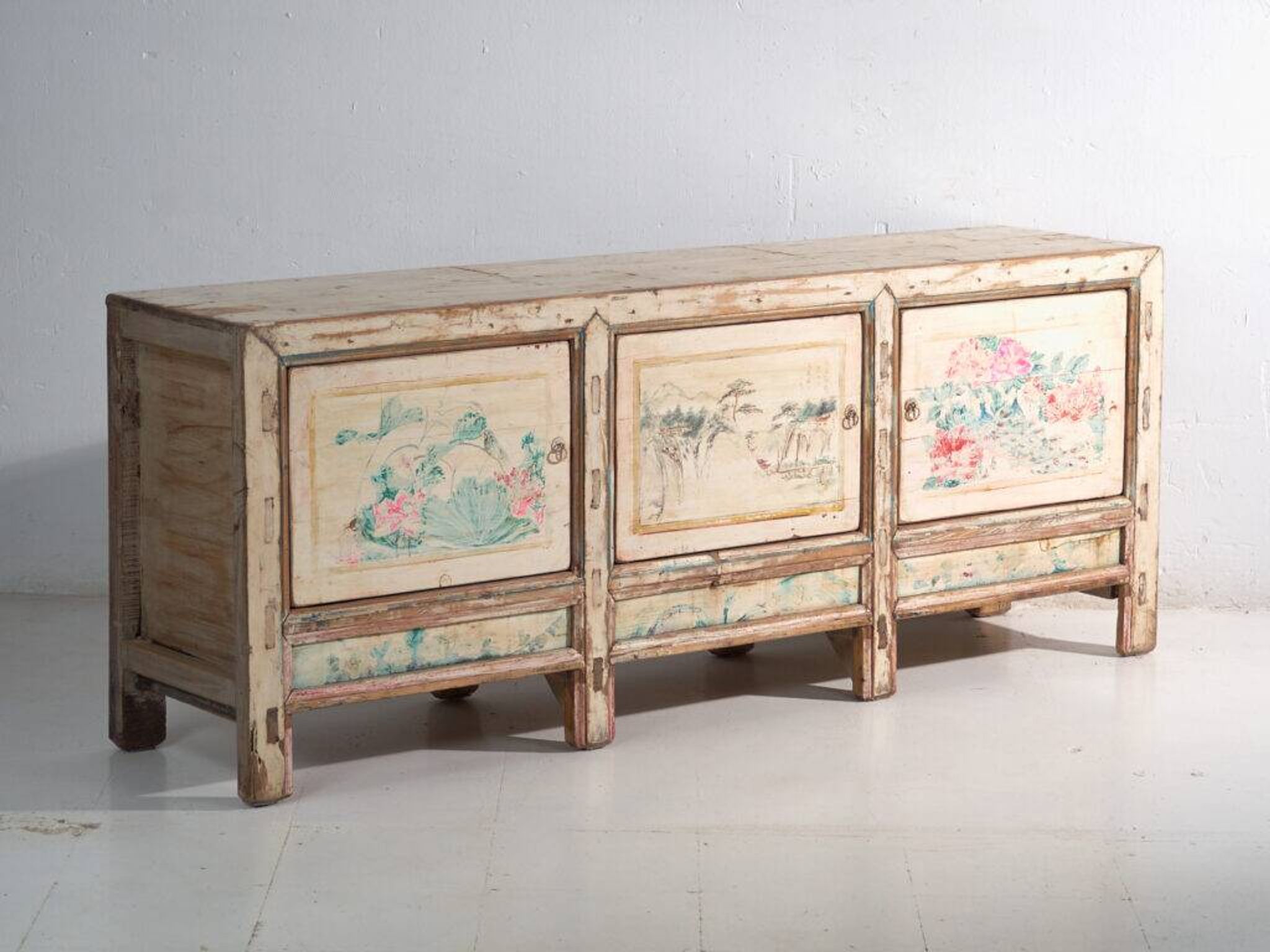 Antique buffet painted in pine wood – China, circa 1930