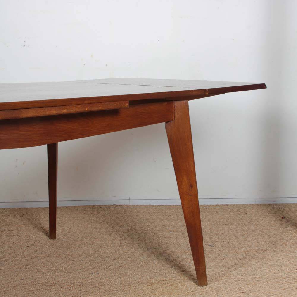 Rectangular extendable dining table from the 1950s.