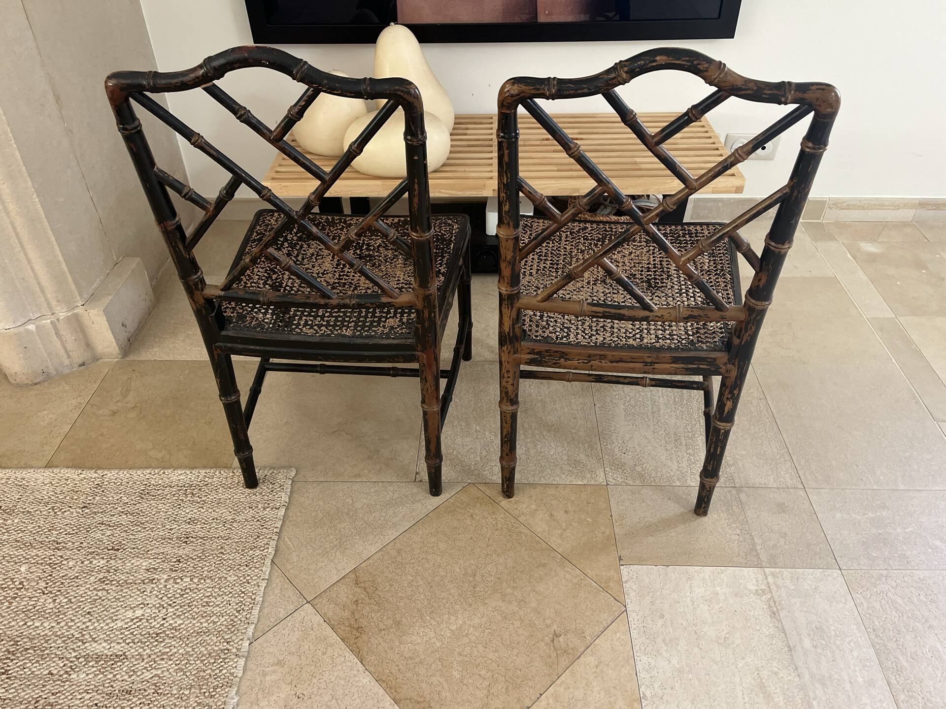2 Chippendale chairs