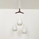 Opaline and Teak Cascading Lamp by Nordisk Solar