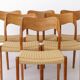 Set of 6 Niels Otto Møller Model 71 Dining Chairs, 1960s, Danish Vintage