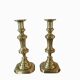 Pair of brass candlesticks from the 19th century.