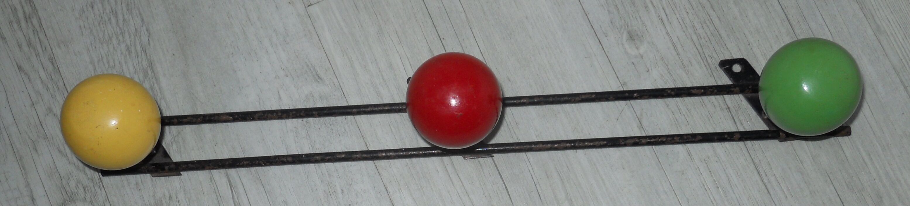 Wall coat rack multicolored wooden balls