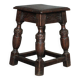 Antique wooden stool in Elizabethan English style, occasional stool
