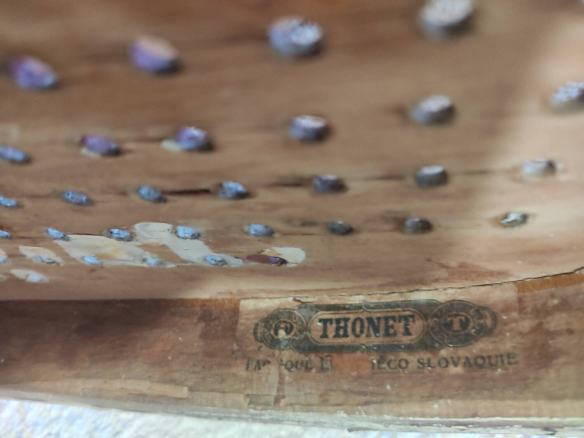 4 antique thonet bistro chairs made in czechoslovakia, years: 1922-1940.