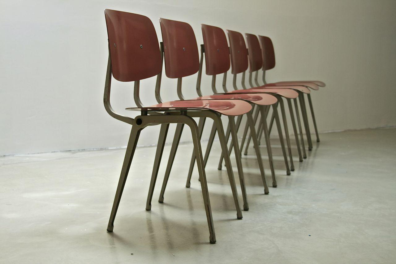Set of 6 chairs "Revolt" by Friso Kramer for Ahrend de Cirkel 1954