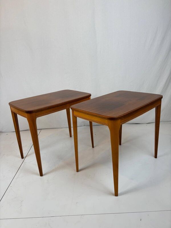 2 petites tables acajou-Suède années 60