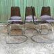Chairs in plexiglas with chrome metal base