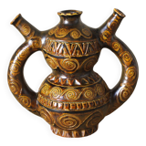 Huguette Bessone ceramic double-handled vase