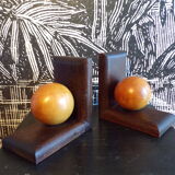 Pair of two-tone art deco bookends