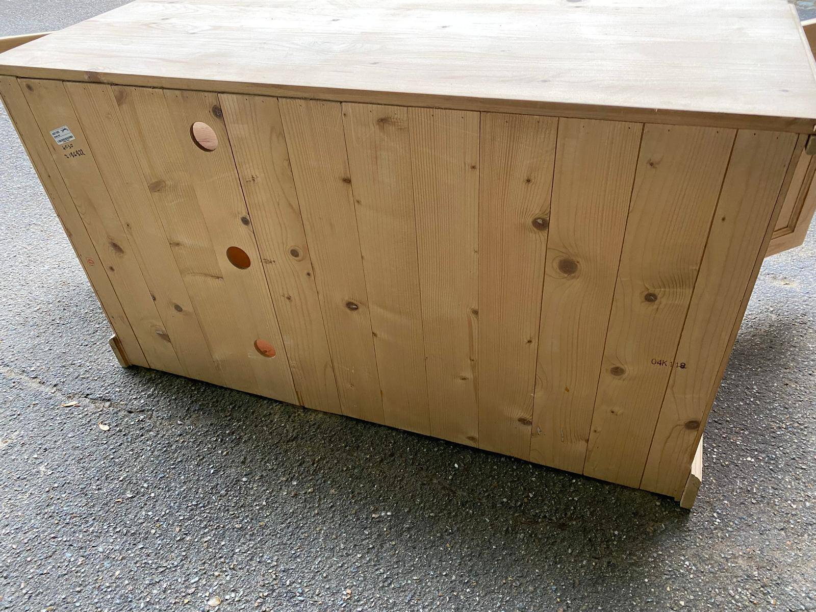 Buffet commode anglaise Interior's rénovée en bois massif 1980