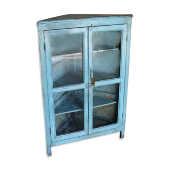 Buffet furniture turquoise blue corner old teak