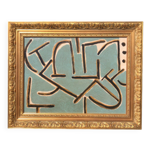 Peinture abstraite cadre