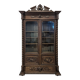 Glass library in Louis XIII style made of oak