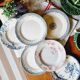 Lot de 6 assiettes plates terre de fer dépareillées