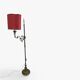 antique Art Nouveau floor lamp