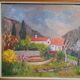 Oil painting on cardboard "Spring at the Black Virgin" signed Louis Combalot