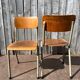 Vintage military chair Tubax in wood and metal, 1960s