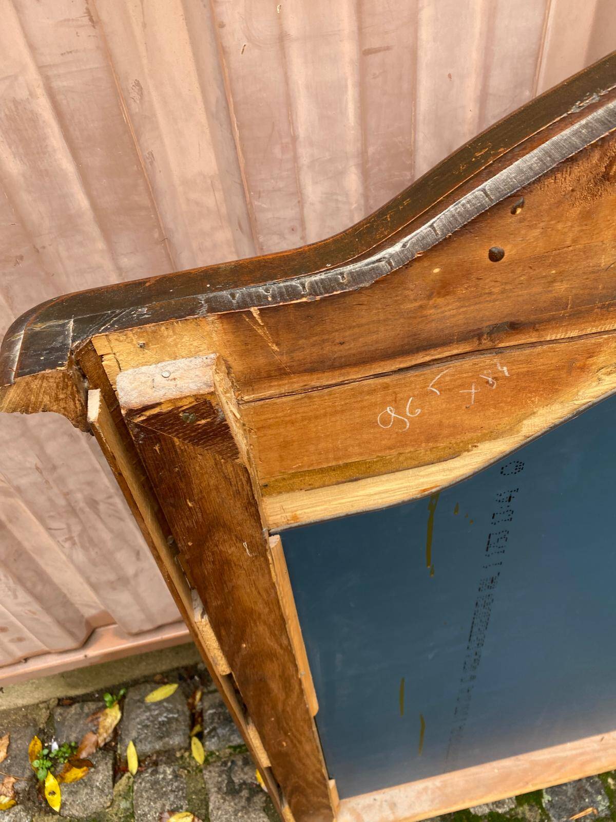 Renaissance mirror in solid carved oak, 19th century, 120x125cm