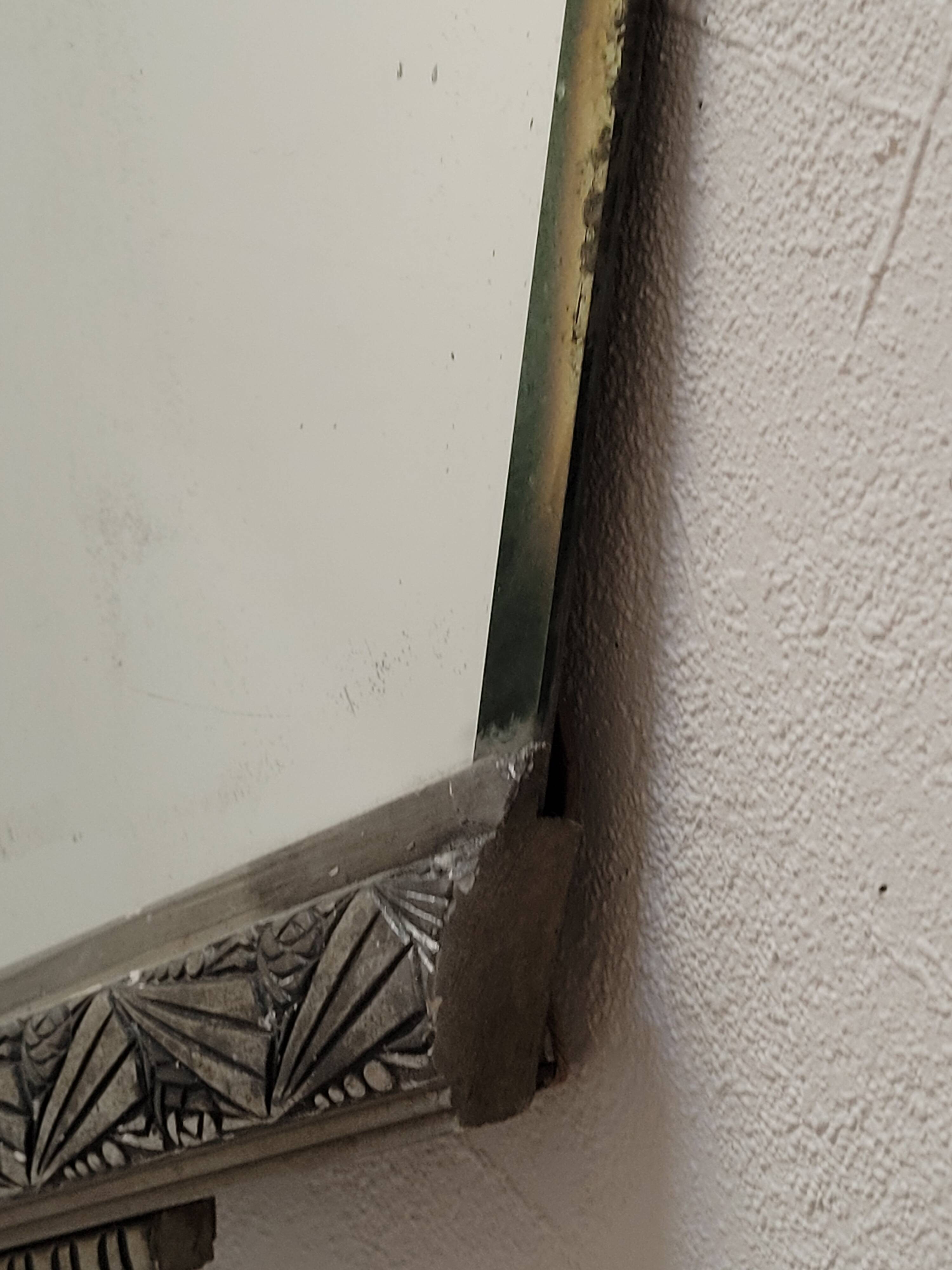 Silver art deco mirror