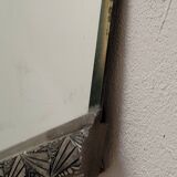 Silver art deco mirror