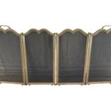 Italian brass fire screen with 4 panels