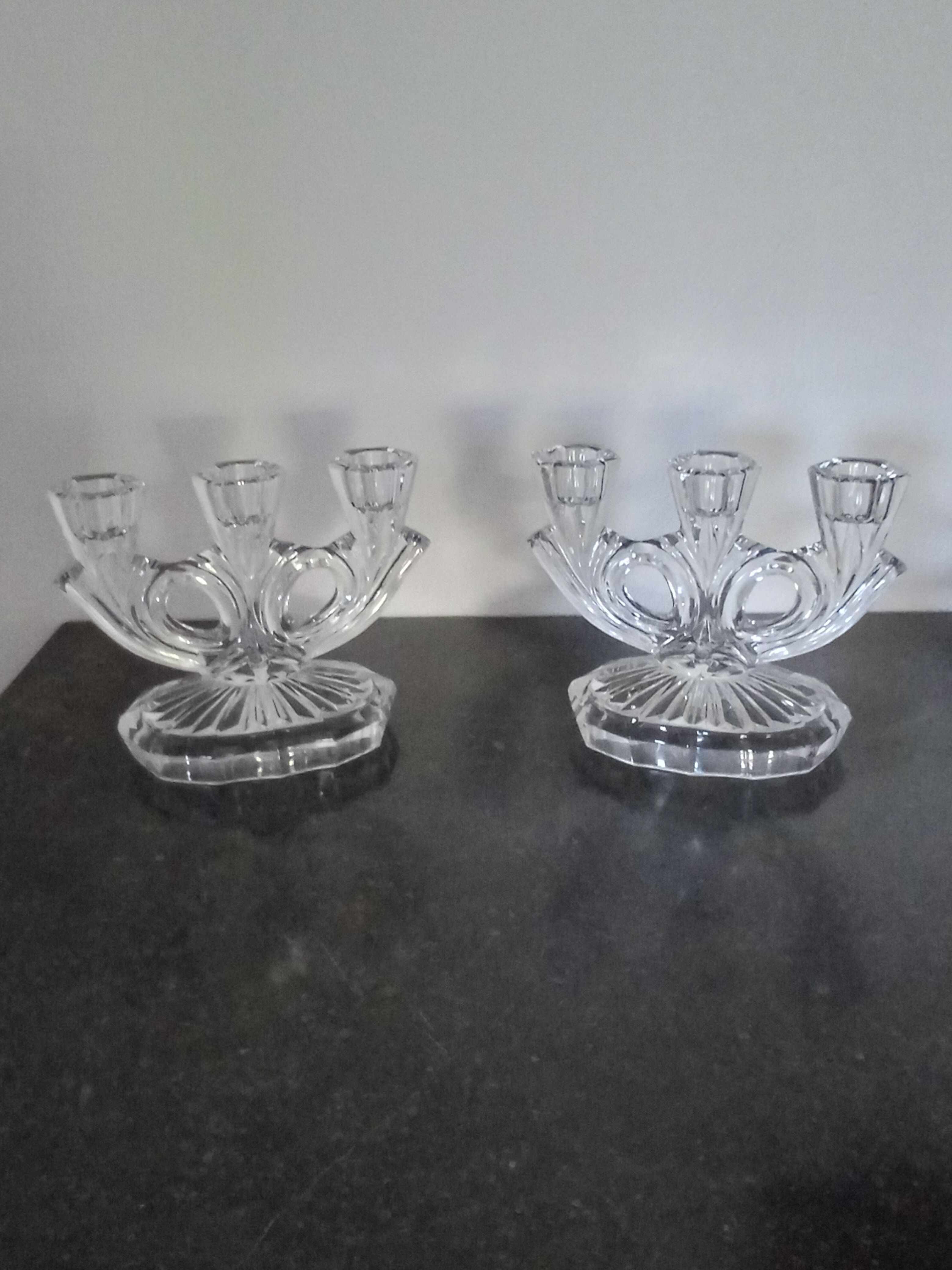 Pair of candle holders