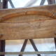 Industrial metal and wood workshop stepladder