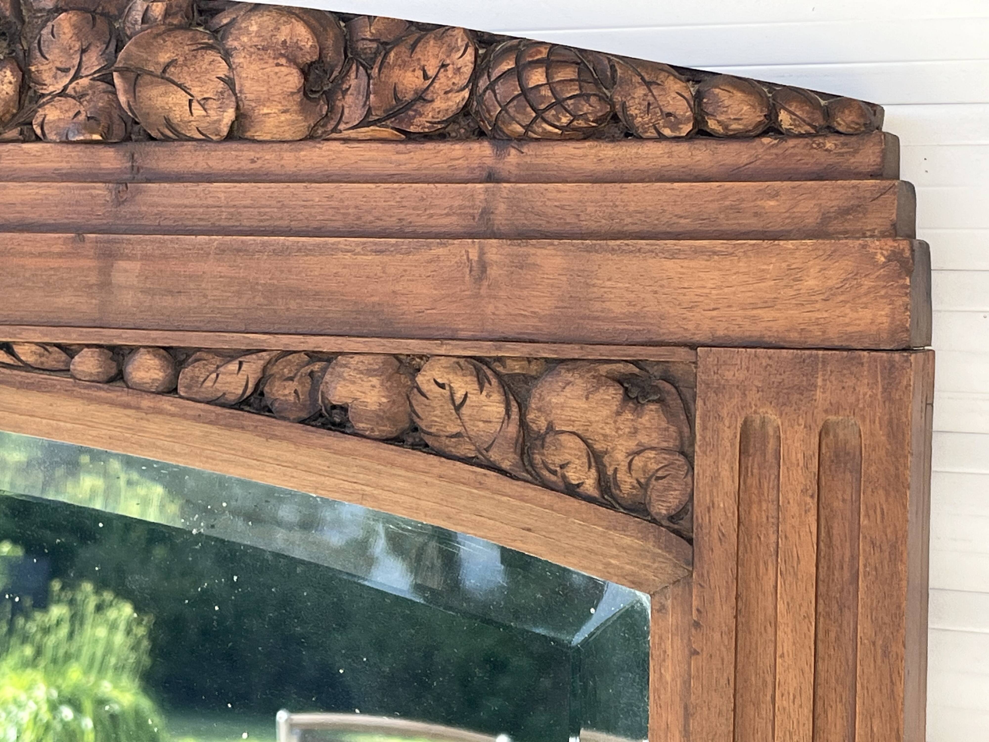 Art Deco wooden mirror