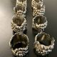 8 Silea France napkin rings grape pattern