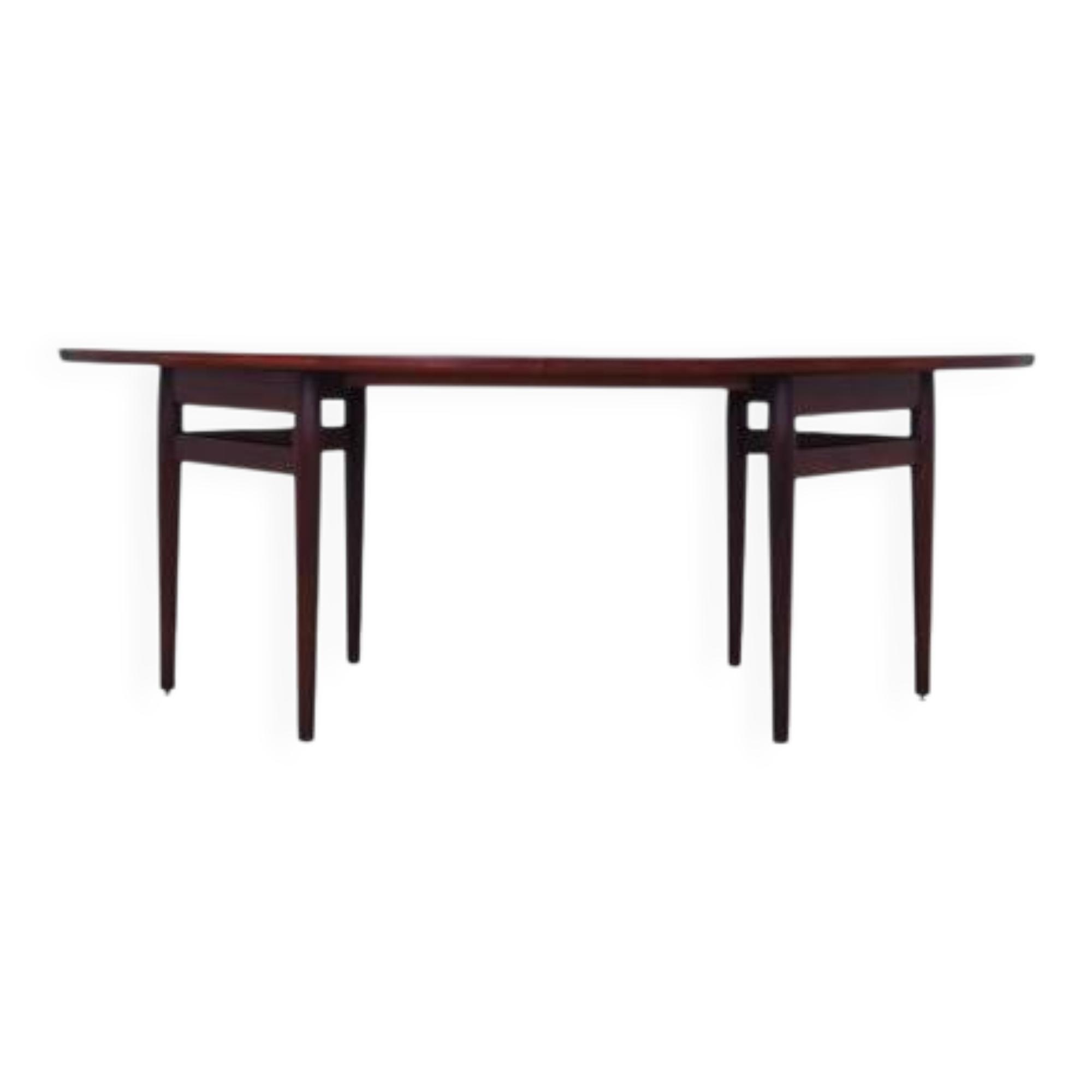 Oval rosewood table, 1950s, Danish design, designer: Arne Vodder, productio