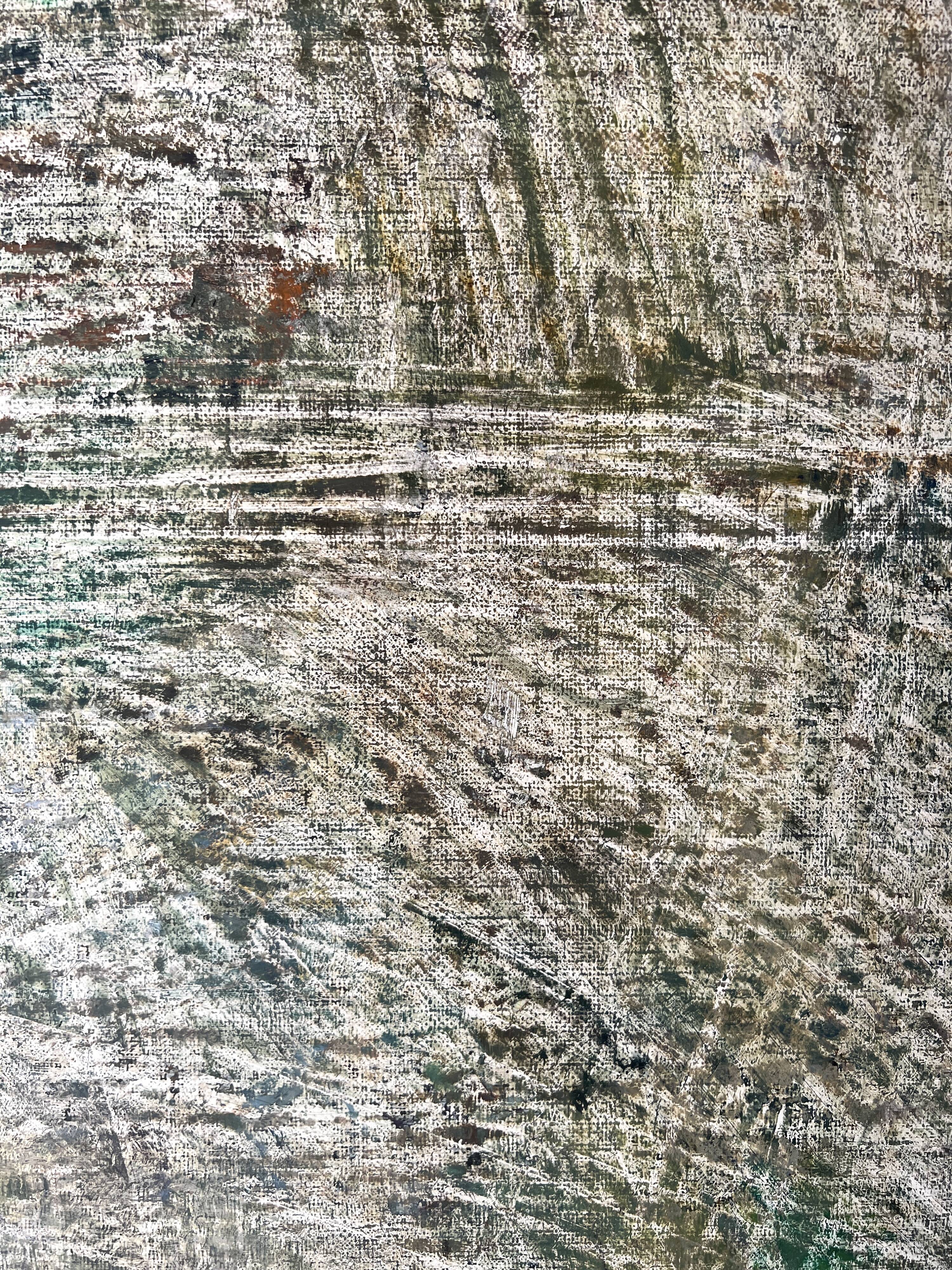 Tableau contemporain, toile abstraite sur châssis, technique mixte