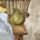 Tableau nature morte encadrée années 80