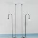 2 Postmodern 1980s Memphis Style Uplighter Floor Lamps, Torchiere, Italy, 1980s