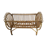 Vintage rattan cradle