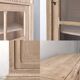 Antique glass-fronted cabinet with crossbars / display cabinet
